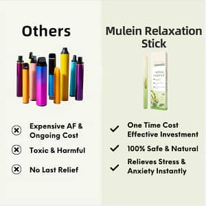 Mullein Relaxation Stick – Soothes Lungs, Detoxifies, Freshens Breath