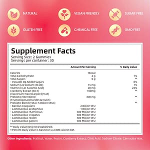 Mireva® Cranberry Probiotic Gummies