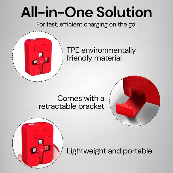AEXZR® 3-in-1 Charging Cable Roll