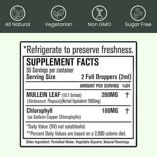 Nuv® - Mullein + Chlorophyll Lung Drops