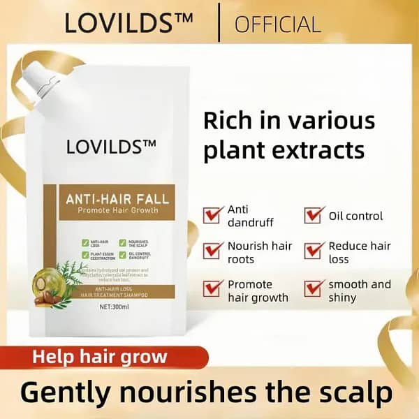 LOVILDS™ Ginseng Ginger Anti-Hair Loss Shampoo 300ml
