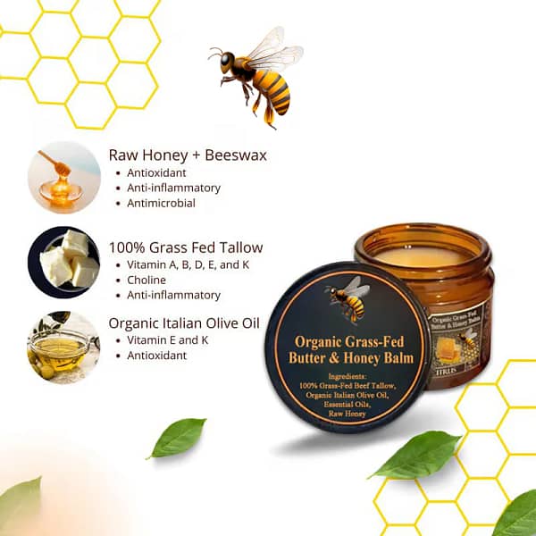 JORONDY Organic Grass-Fed Butter & Honey Balm