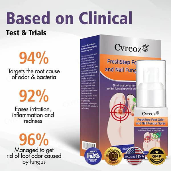 Cvreoz® FreshStep Foot Odor and Nail Fungus Spray