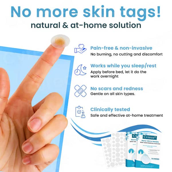 Cvreoz® Nano-Micro Needle Skin Tags Removal Patches | No More Hiding that Skin - Image 5