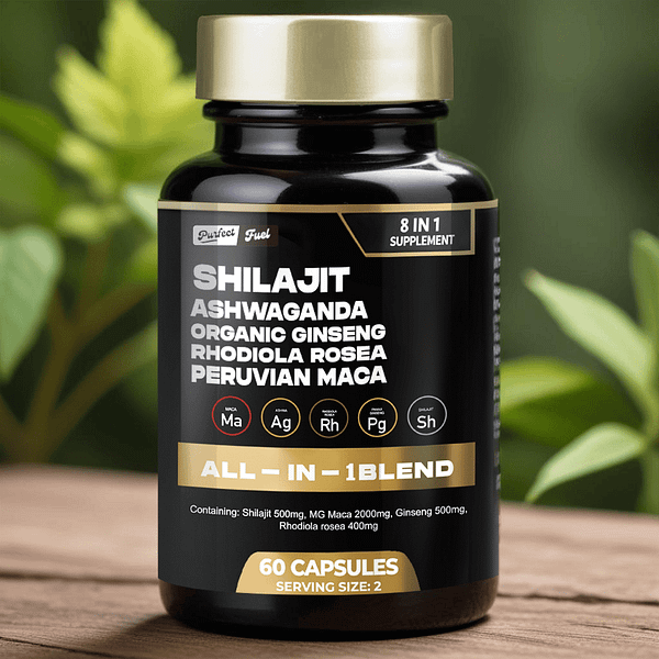 PurfectFuel Blend® Discover the power of Sea Moss and Shilajit in convenient potent supplement – your all-in-one wellness solution.