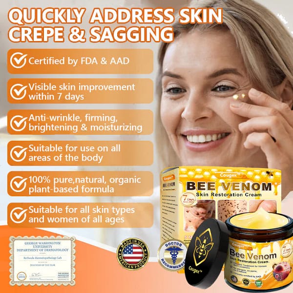 Cougex® "Dermal Gold" Botulin Bee Venom Skin Restoration Cream