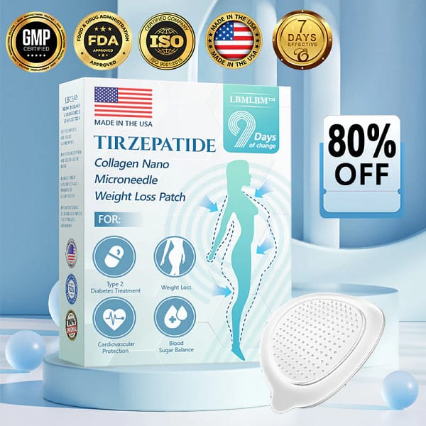 LBMLBM® SMGT-GLP-1 Tirzepatide & Collagen Nano Microneedle Weight Loss Patch