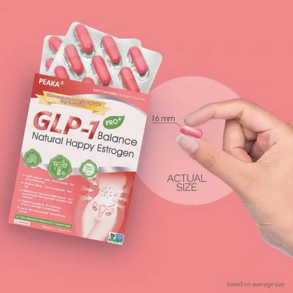 PEAKA® GLP-1 Natural Happy Estrogen Balance · Double-Layer Nanoliposome Microcapsules