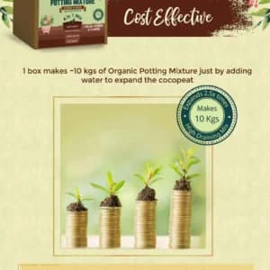 4 in 1 Soil less Potting Mix with Cocopeat, Vermiculite, Neem Powder & Fertilizer
