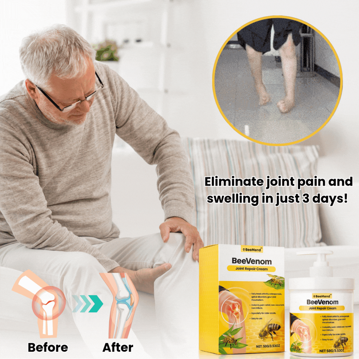 BeeMend™ | Eliminate joint pain and swelling in just 3 days!