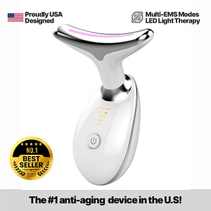 LUNA EMS RED LIGHT THERAPY FACE NECK LIFT WRINKLE REMOVER TIGHTEN MASSAGER