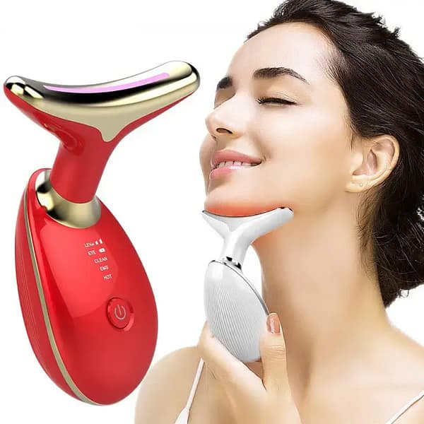 LUNA EMS RED LIGHT THERAPY FACE NECK LIFT WRINKLE REMOVER TIGHTEN MASSAGER