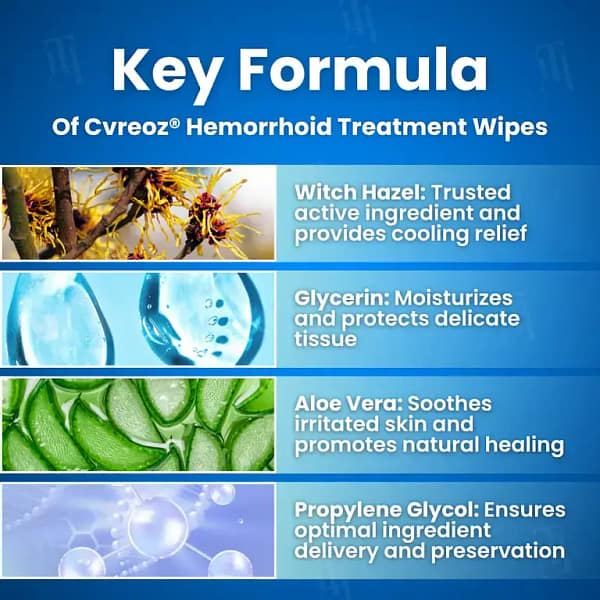 Cvreoz® Hemorrhoid Treatment Wipes