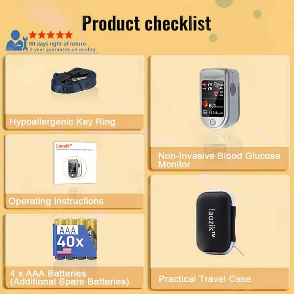 Laozik™ Professional 3-in-1 Blood Glucose & Body Health Monitor