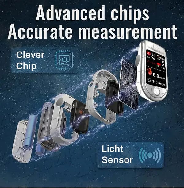 Laozik™ Professional 3-in-1 Blood Glucose & Body Health Monitor