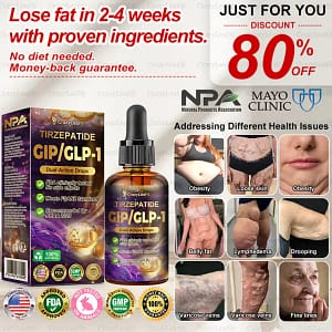 CrazyLeaf® Tirzepatide GIP/GLP-1 Dual-Action Slimming & Health Boost Drops