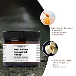 Beef Tallow Beeswax and Honey Face Moisturizer