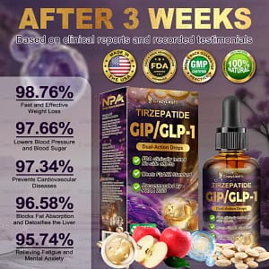 CrazyLeaf® Tirzepatide GIP/GLP-1 Dual-Action Slimming & Health Boost Drops