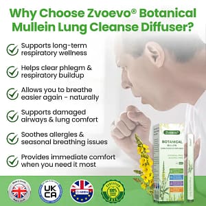 Zvoevo® Botanical Mullein Lung Cleanse Diffuser