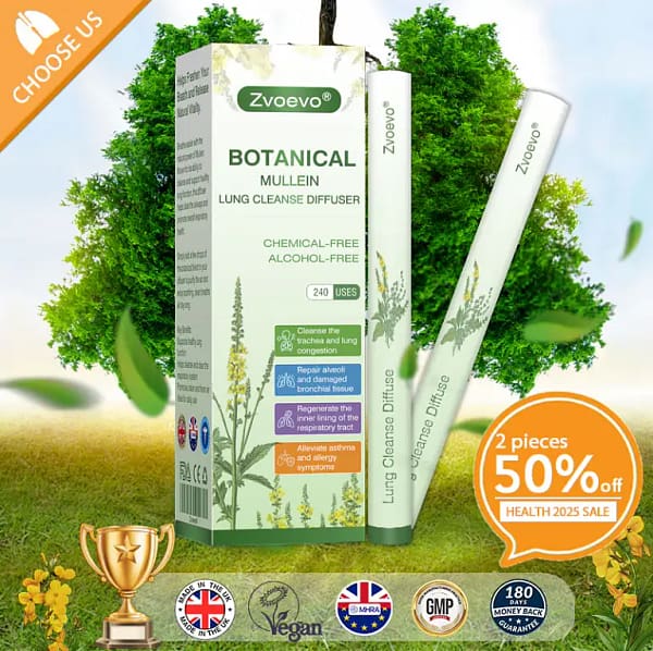 Zvoevo® Botanical Mullein Lung Cleanse Diffuser
