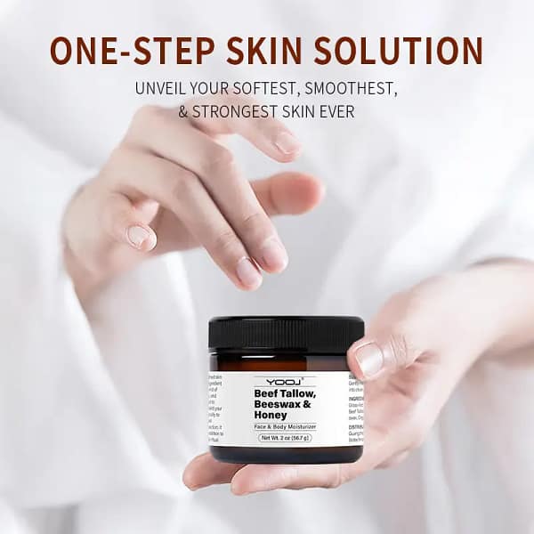 Beef Tallow Beeswax and Honey Face Moisturizer