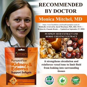 ATTDX® PumpkinFlow Kidney & Edema Support Softgels