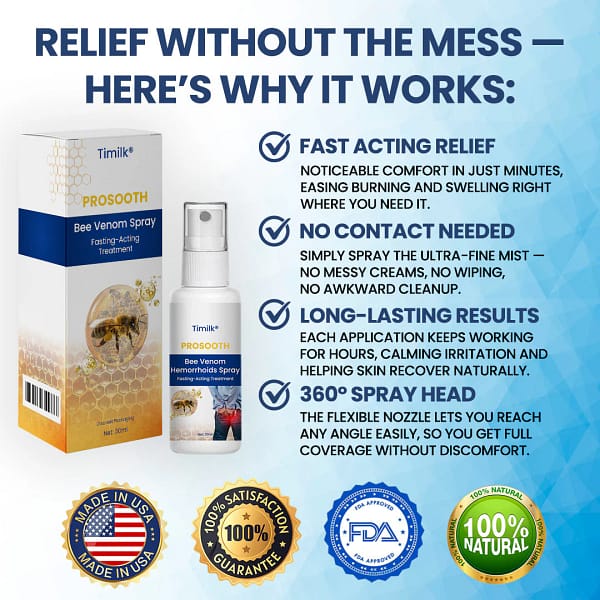 Timilk® ProSooth Bee Venom Hemorrhoids Spray - Image 6