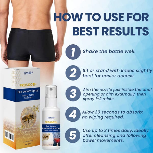 Timilk® ProSooth Bee Venom Hemorrhoids Spray - Image 10