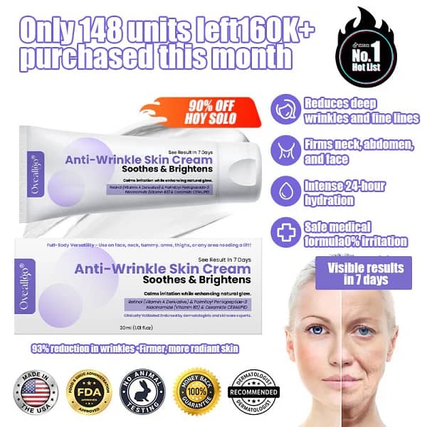 Oveallgo® Anti-Wrinkle Cream To Eliminate Wrinkles