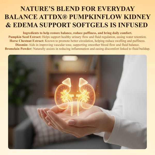 ATTDX® PumpkinFlow Kidney & Edema Support Softgels