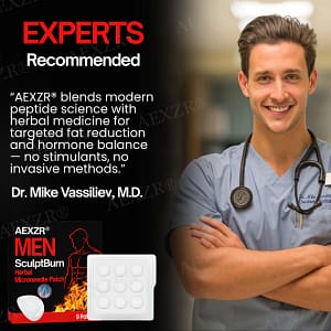 AEXZR® Men SculptBurn Limited Time Offer – Herbal Microneedle Patch