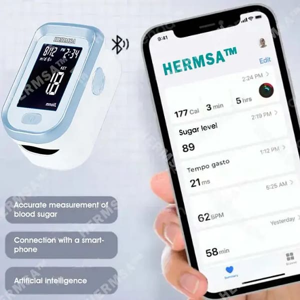 Hermsa™ Precision Noninvasive Bluetooth Blood Glucose