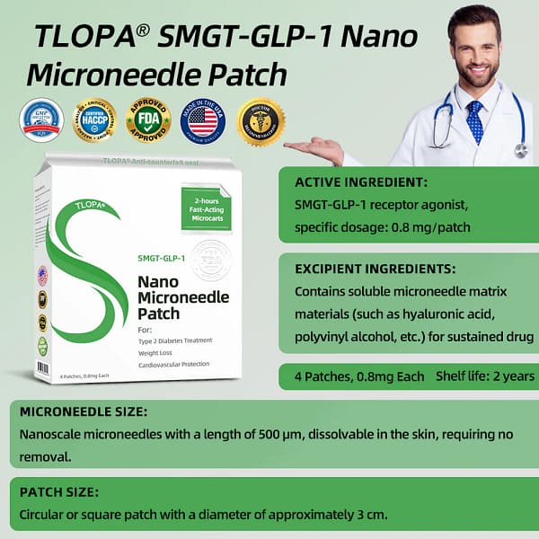 TLOPA®TLOPA® SMGT-GLP-1 Nano Microneedle PatchSMGT-GLP-1 Nano Microneedle Patch