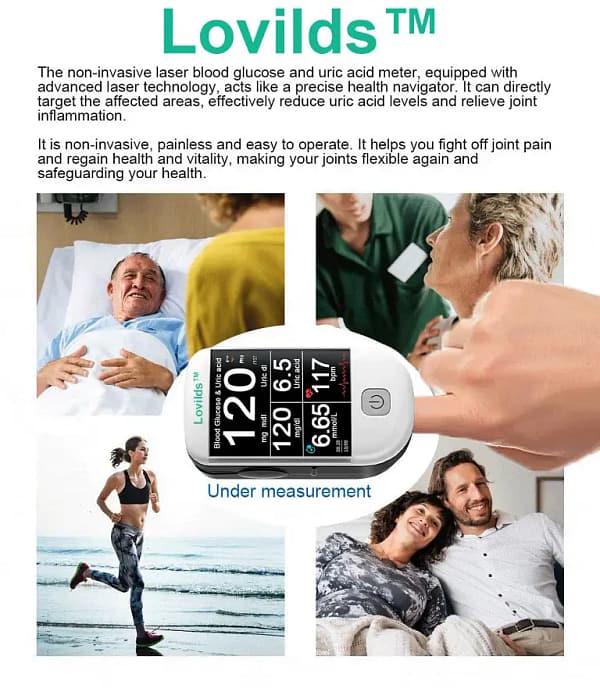 LOVILDS™ Next-Generation Intelligent Multifunctional Non-Invasive Laser Blood Glucose Meter [99.9% Accuracy]