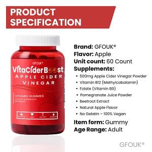 GFOUK® VitaCider Boost Apple Cider Vinegar Vitamin Gummies