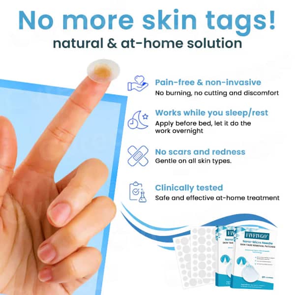 Fivfivgo® Nano-Micro Needle Skin Tags Removal Patches