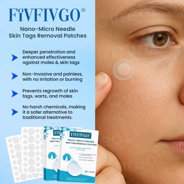 Fivfivgo® Nano-Micro Needle Skin Tags Removal Patches
