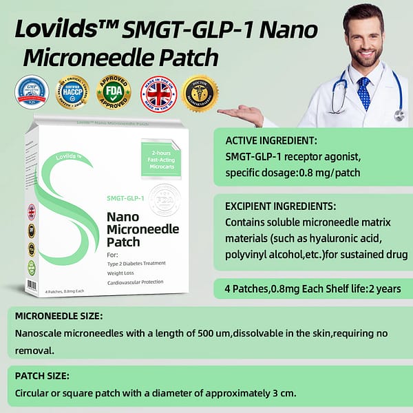LOVILDS™ SMGT-GLP-1 Nano Microneedle Patch
