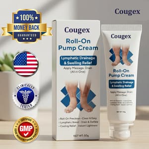 Cougex® Roll-On Pump Cream for Lymphatic Drainage & Swelling Relief