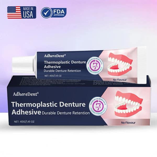AdhereDent® thermoplastic denture adhesive